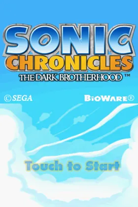 Sonic Chronicles - The Dark Brotherhood (USA) (En,Fr,De,Es,It) screen shot title